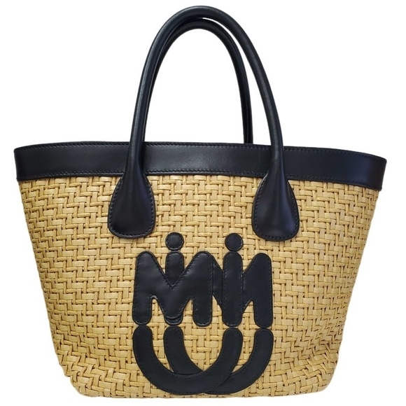 Miu Miu Basket Tote Bag 2WAY Shoulder Bag - Picture 1 of 9
